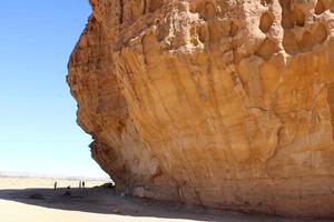 Beautiful daytime view of Al Hegra, Madain Saleh archaeological site in Al Ula, Saudi Arabia. photo