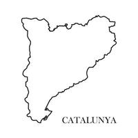 catalonia map icon vector