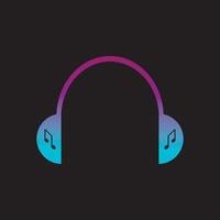 Headphone icon background vector