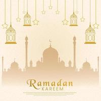 ramadan kareem wishing post design vector