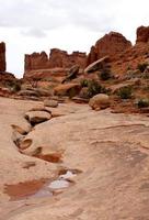 Curved Rock Path in Arches National Park photo