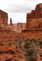 Dramatic View of Park Avenue Trail in Arches National Park photo