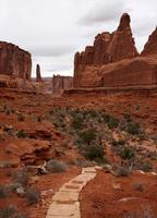 Scenic View of Park Avenue Trail in Arches National Park photo