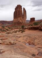 Dramatic View of The Organ Rock Formation in Arches National Park photo