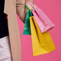 shopping bag with girl photo