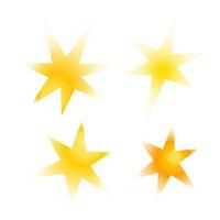 amarillo estrellas colocar, borroso y2k aura degradado vector ilustración objetos para minimalista diseño logo, romántico tarjetas, pancartas, social medios de comunicación, espacio actual decoración