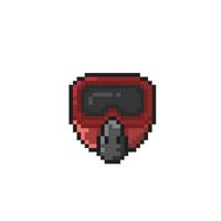 paint ball mask in pixel art style vector