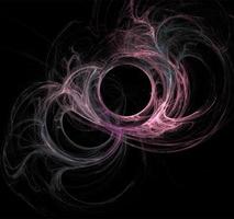 pink abstract spherical linear pattern on black background, wallpaper, design photo