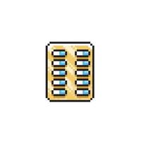 pill pack in pixel art style vector