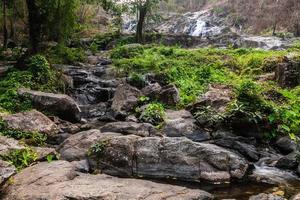 Khlong Nam Lai Waterfall, Beautiful waterfalls in klong Lan national park of Thailand photo