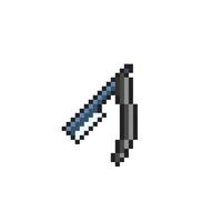 razor tool in pixel art style vector