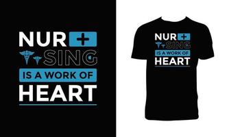 Nurse Typography And Lettering T Shirt Design vector