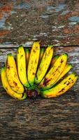 Barangan bananas are ripe yellow in color which are good natural agricultural products from Indonesia which are rich in nutrition photo