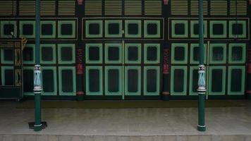 the classic building at the yogyakarta palace has a green theme. photo