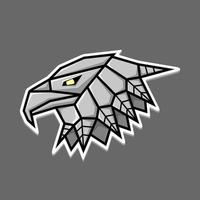 Vector eagle robot mascot logo illustration
