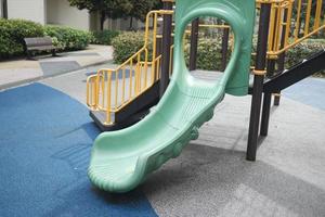 Colorful playground on yard in singapore photo