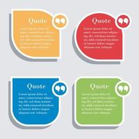 Quotes text bubbles in various geometric shapes vector