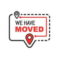 Have move icon, changed address navigation pins vector