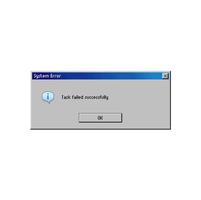 Error message window, PC system fail error warning vector