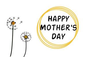 Mother's day greeting card. Mother's Day is celebrated on May 8. Vector banner with background isolated elements. Design for happy mother's day. Vector illustration.