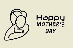 de la madre día saludo tarjeta. de la madre día es celebrado en mayo 8. vector bandera con antecedentes aislado elementos. diseño para contento de la madre día. vector ilustración.