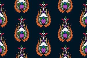 patchwork floral pattern with paisley and indian flower motifs. damask style pattern for textil and decoration vector