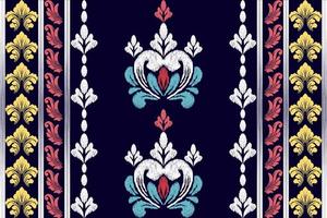 patchwork floral pattern with paisley and indian flower motifs. damask style pattern for textil and decoration vector