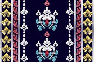 patchwork floral pattern with paisley and indian flower motifs. damask style pattern for textil and decoration vector