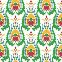 patchwork floral pattern with paisley and indian flower motifs. damask style pattern for textil and decoration vector