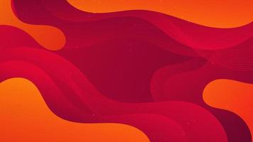 Abstract Gradient Red Orange liquid Wave Background vector