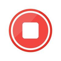 Stop button icon. Web icon used for videos and music. vector. vector