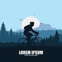 Mountain Bike Logo Design Vector Template