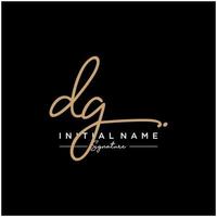 Letter DG Signature Logo Template Vector