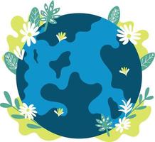 Decorative earth illustration vector