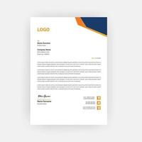 Simple and creative letterhead template design  a4 size vector