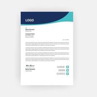 Simple and creative letterhead template design  a4 size vector