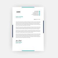 Simple and creative letterhead template design  a4 size vector