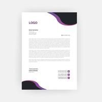 Simple and creative letterhead template design  a4 size vector