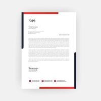 Simple and creative letterhead template design  a4 size vector