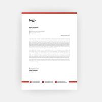 Simple and creative letterhead template design  a4 size vector