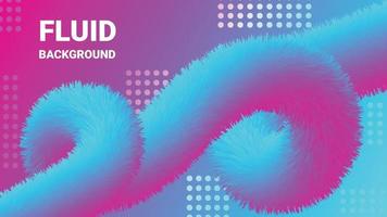 Trend fashion fur texture fluid gradient 3d wool abstract background vector