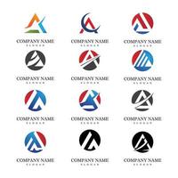inspiración de diseño de logotipo de cadena triangular futurista vector