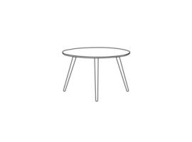 round dining table vector design and illustration. round dining table vector design and outline. round dining table isolated white background.