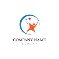 star people logo design with vector illustration template