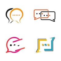 chat bubble logo icon vector illustration template