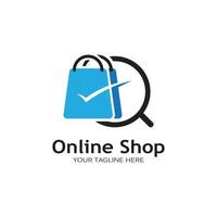 shopping bag logo vector illustration template