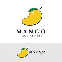 vector mango Fruta logo modelo. mango icono en plano concepto.