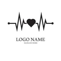Heart beat logo or pulse line logo for medical medicine with modern vector illustration concept.