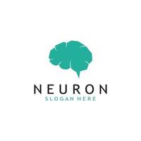 nerve cell logo or neuron logo with vector template