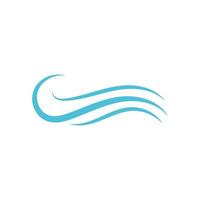 wave beach logo design vector illustration template